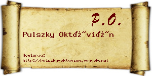 Pulszky Oktávián névjegykártya